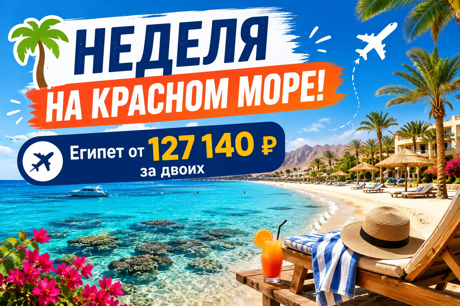 🌴 Неделя на Красном море — по цене, которая приятно удивит! 🌴⠀