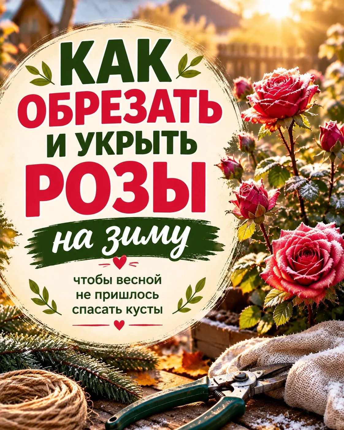 Нашла для вас шпаргалку по обрезке и укрытию роз. Вернее даже не искала, а она мне сама...