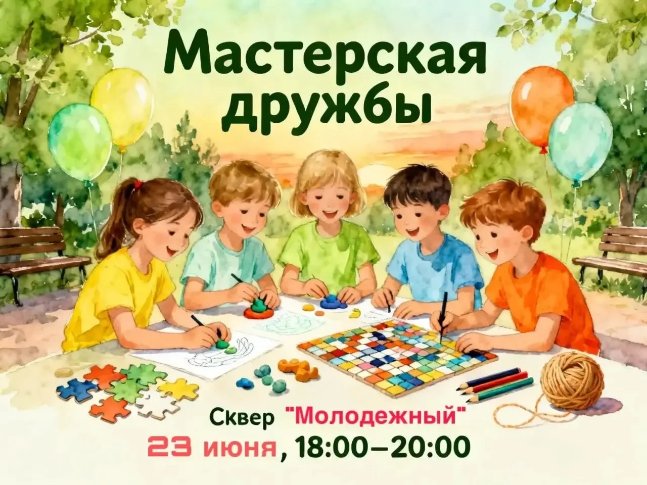 23 июня сквер «Молодежный» превратится в «Мастерскую дружбы» — место, где рождаются идеи, краски и н