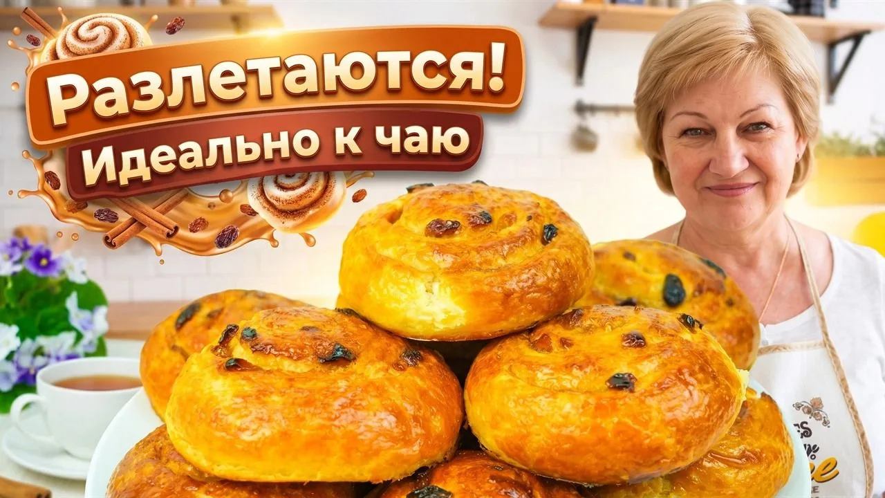 Эти завитушки исчезают со стола мгновенно! Слоёные булочки с изюмом и корицей