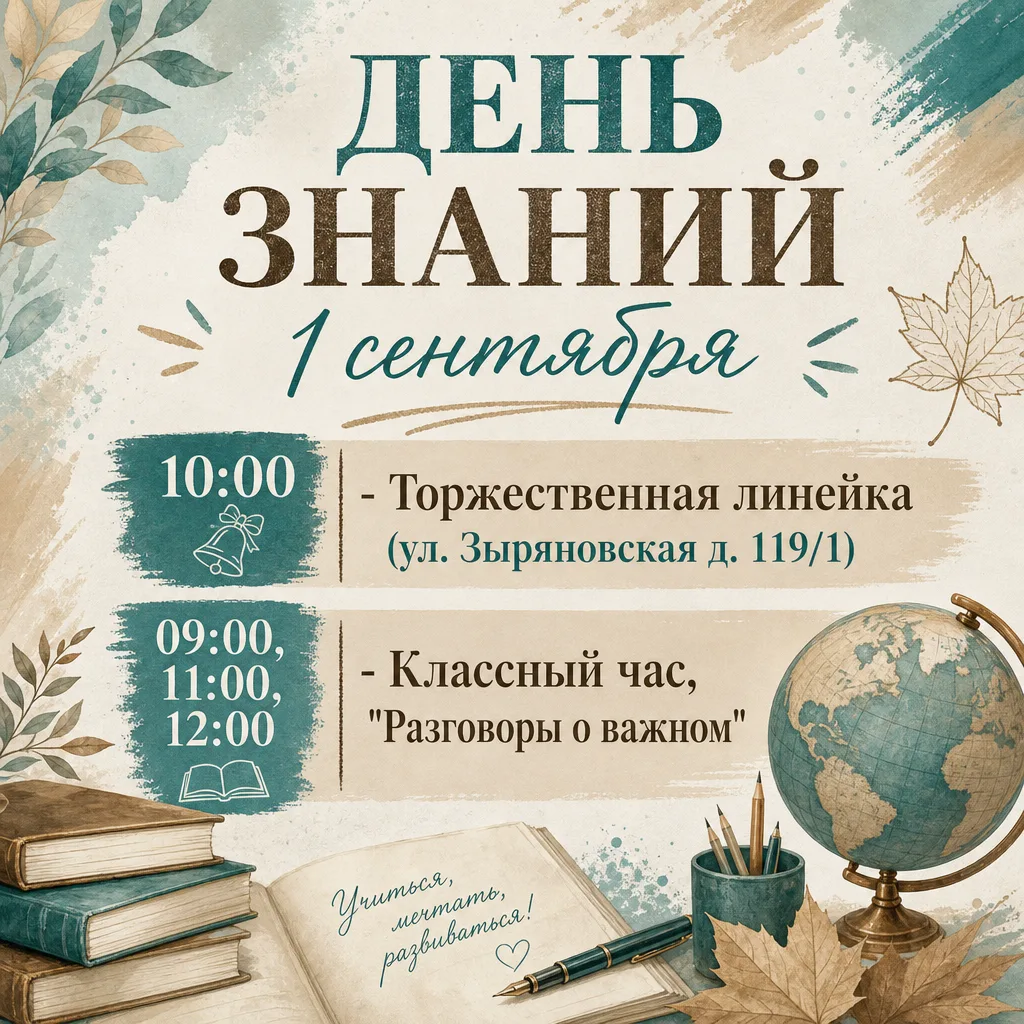 🔔 Уважаемые ученики, родители и педагоги! Приглашаем на День знаний!