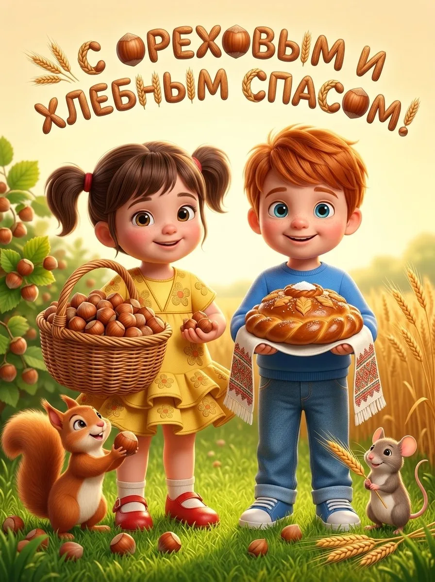 «С Третьим Спасом! Пусть все проблемы будут как орехи — похрустел и съел, а радости и п...