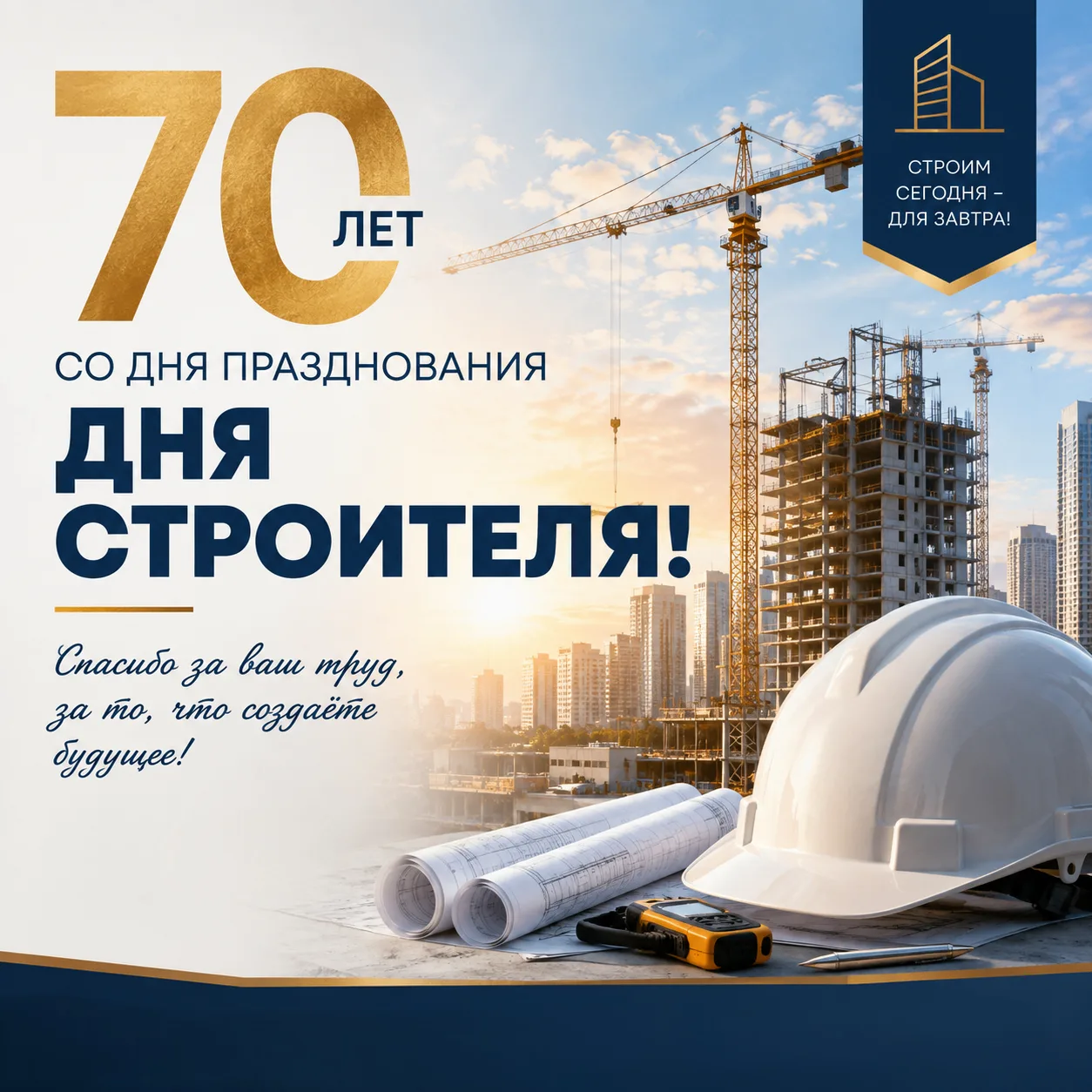 🏗 70 лет Дню строителя!