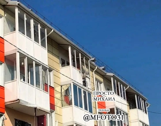 Шебекино р-н Кооперативной дрон атаковал многоквартирный дом