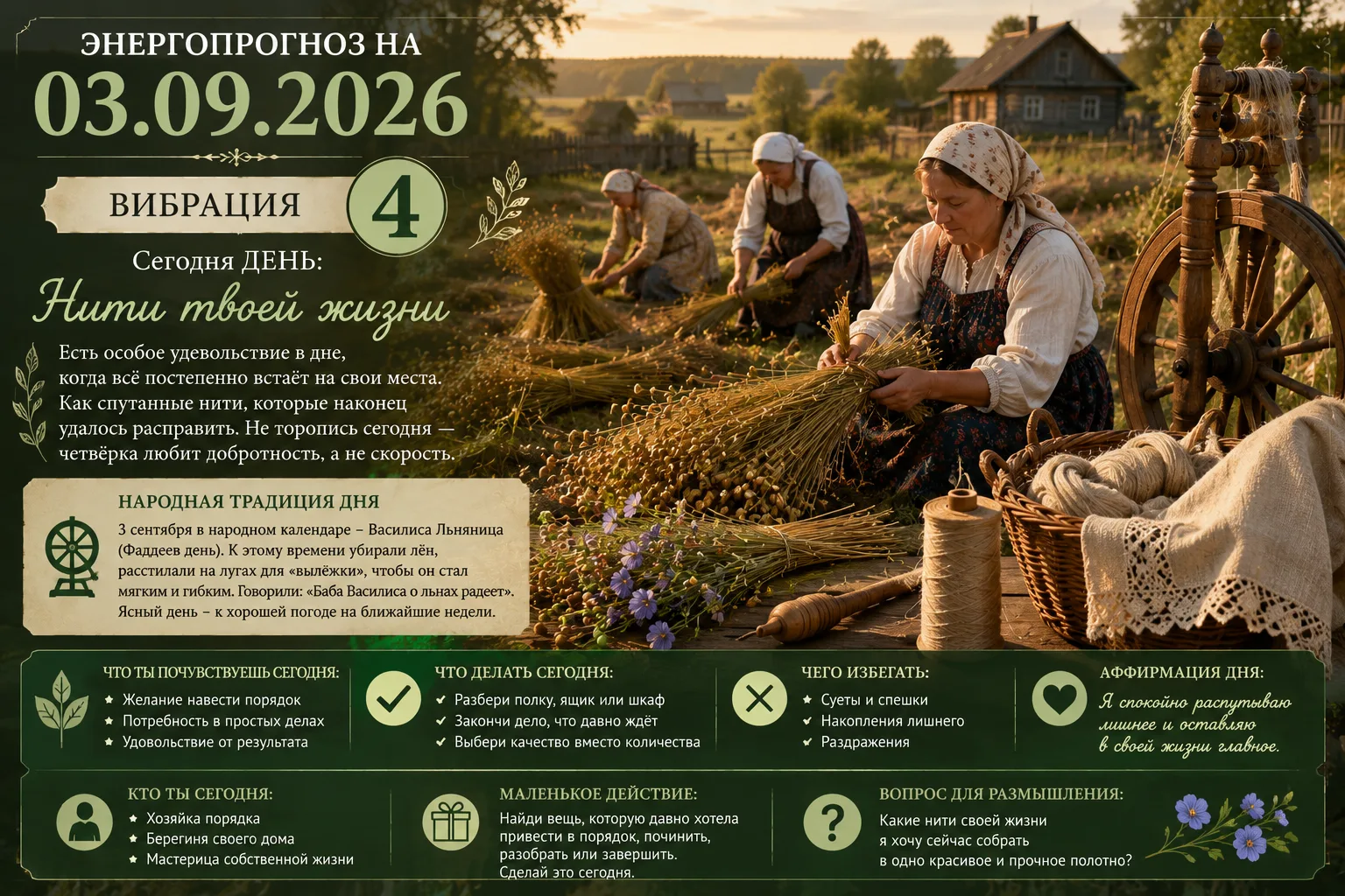 🌟 Энергопрогноз на 03.09.2026