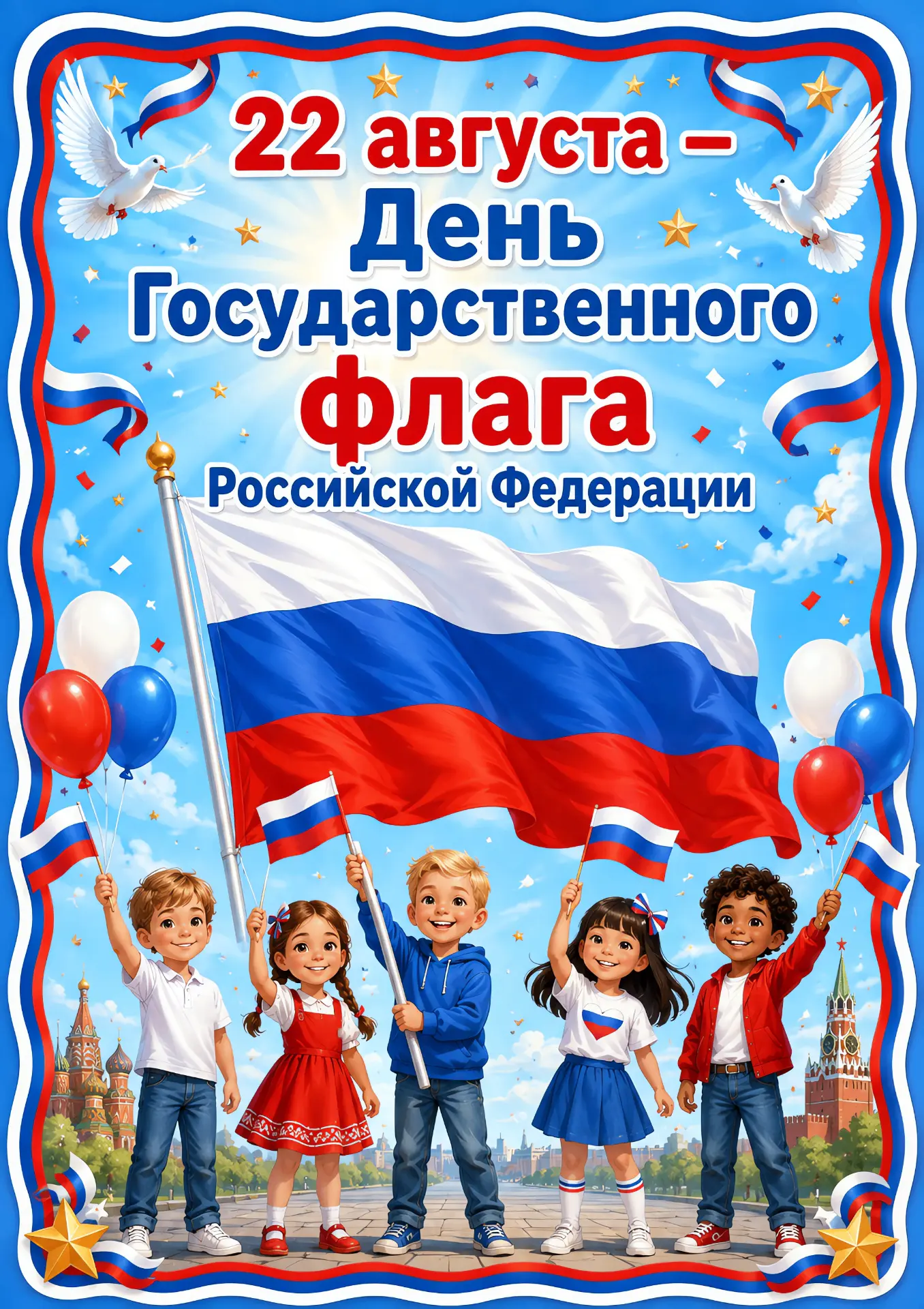 Информационные листы к Дню флага РФ. Источник Иллюстрации/Нейро\