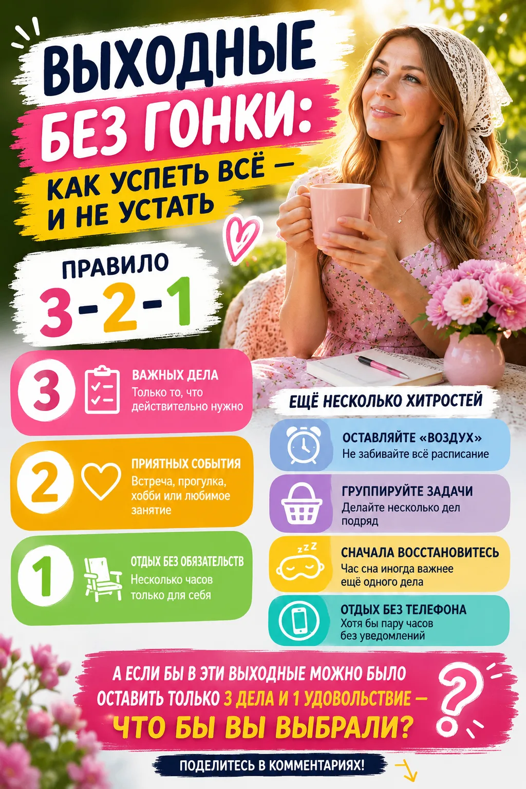 😎🔥Выходные без гонки: как успеть всё — и не устать