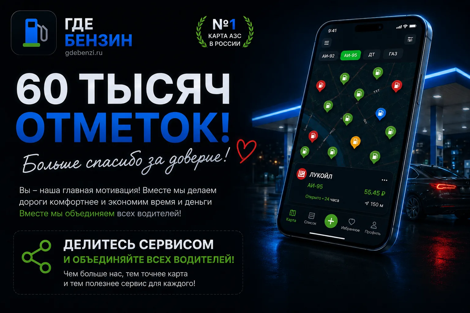 60 000 отметок! 🎉
