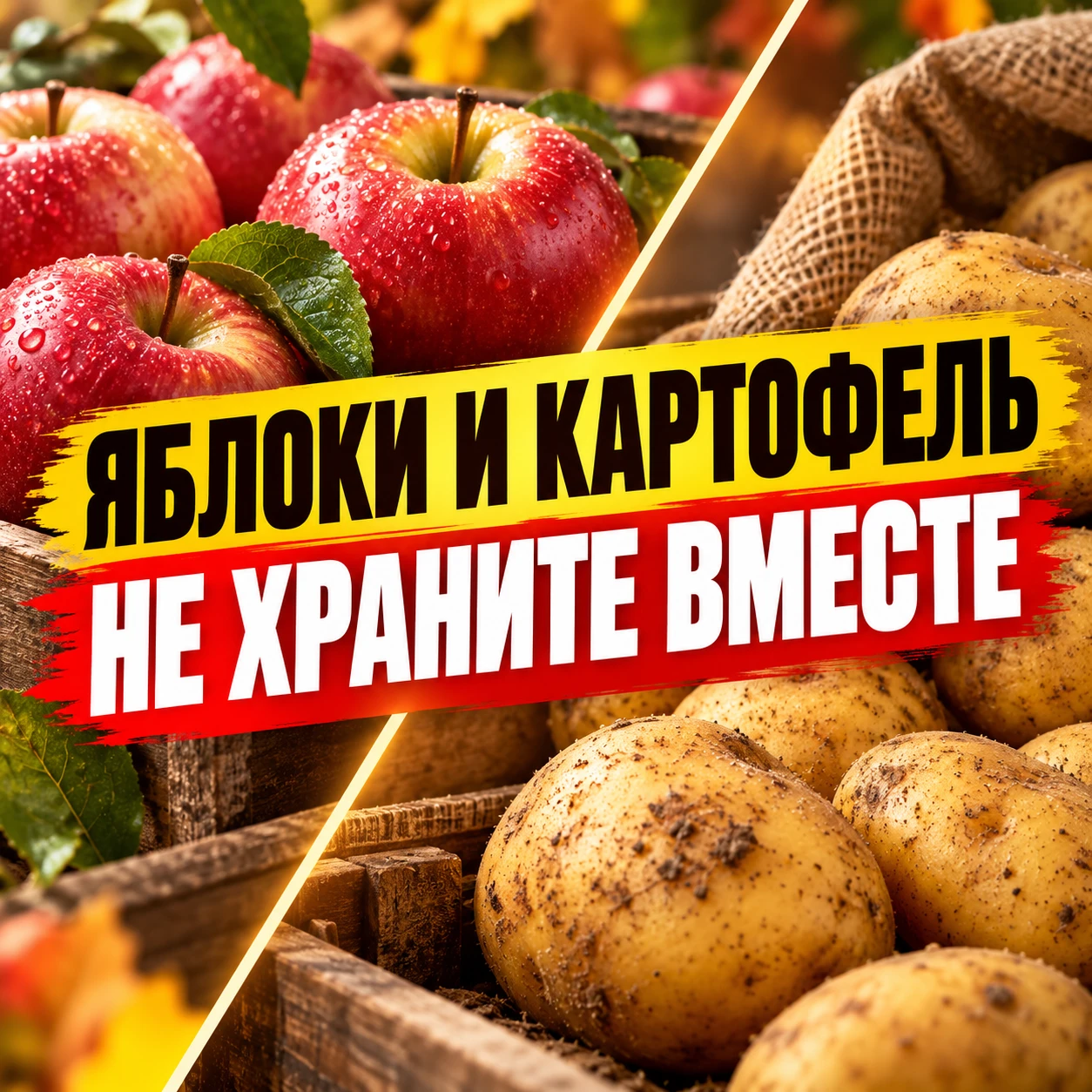 🍎 ЯБЛОКИ ЛЕЖАТ РЯДОМ С КАРТОШКОЙ? УРОЖАЙ МОЖЕТ ИСПОРТИТЬСЯ БЫСТРЕЕ