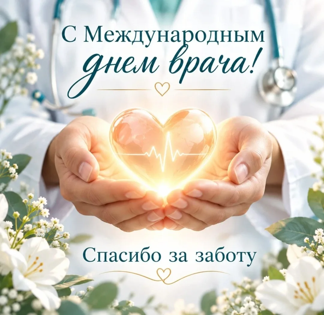 С Международным днем врача! 🚑💊💉🩺📝🌷🌷🌷