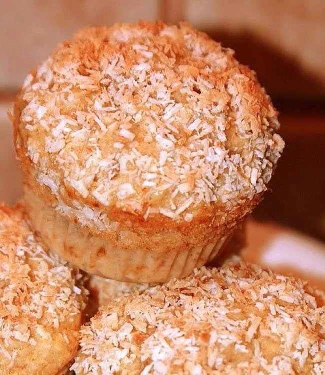 Творожные кексы с кокосовой стружкой