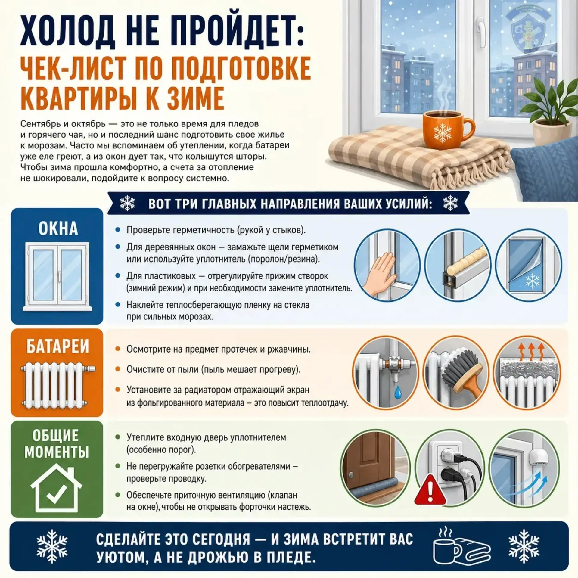 ❄️Как подготовить квартиру к зиме за один выходной?