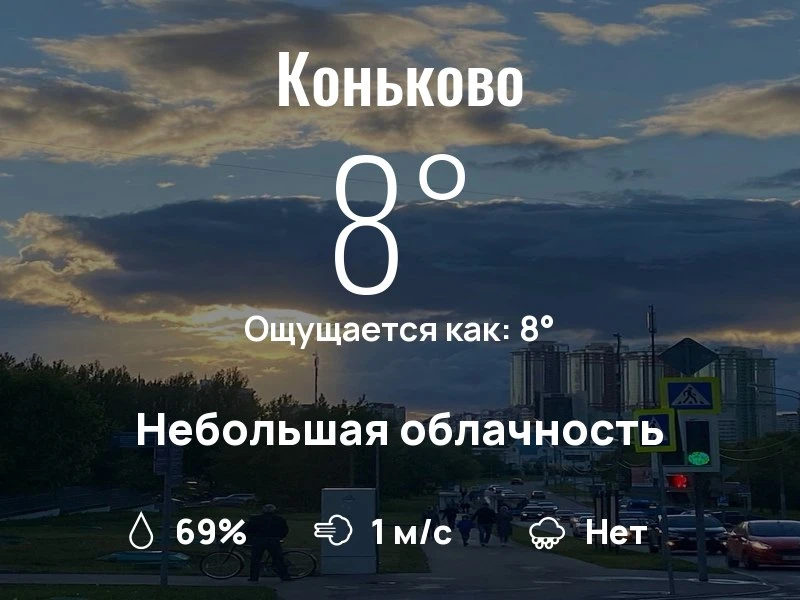 Что с погодой в Коньково?