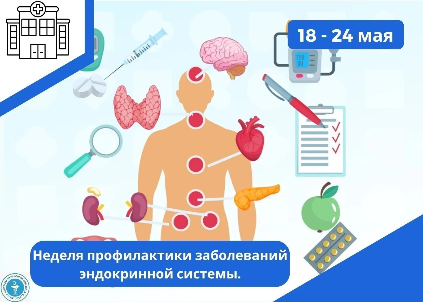 🧬 18–24 мая – Неделя профилактики заболеваний эндокринной системы 🧬