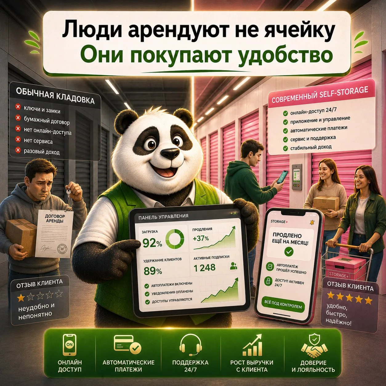 Кладовки - это не аренда. Это сервис, построенный на недвижимости