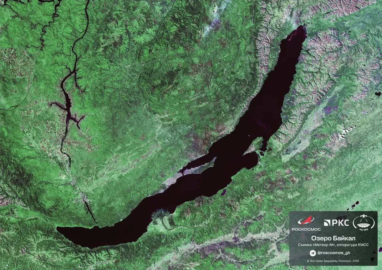 Байкал, Селигер, Таймыр, Эльтон и Каспийское море из космоса