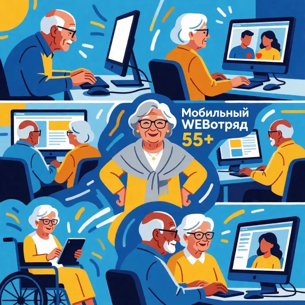 Проект «Мобильный WEBотряд 55+» помогает пожилым югорчанам осваивать цифровые технологии📱