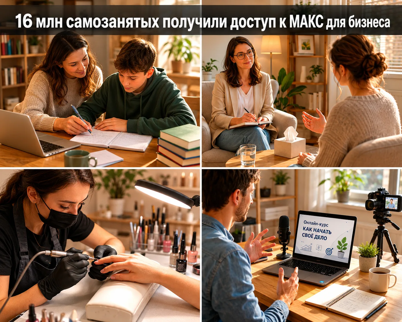 МАКС открыл бизнес-инструменты для самозанятых.
16 миллионов россиян со статусом самозанятого получи
