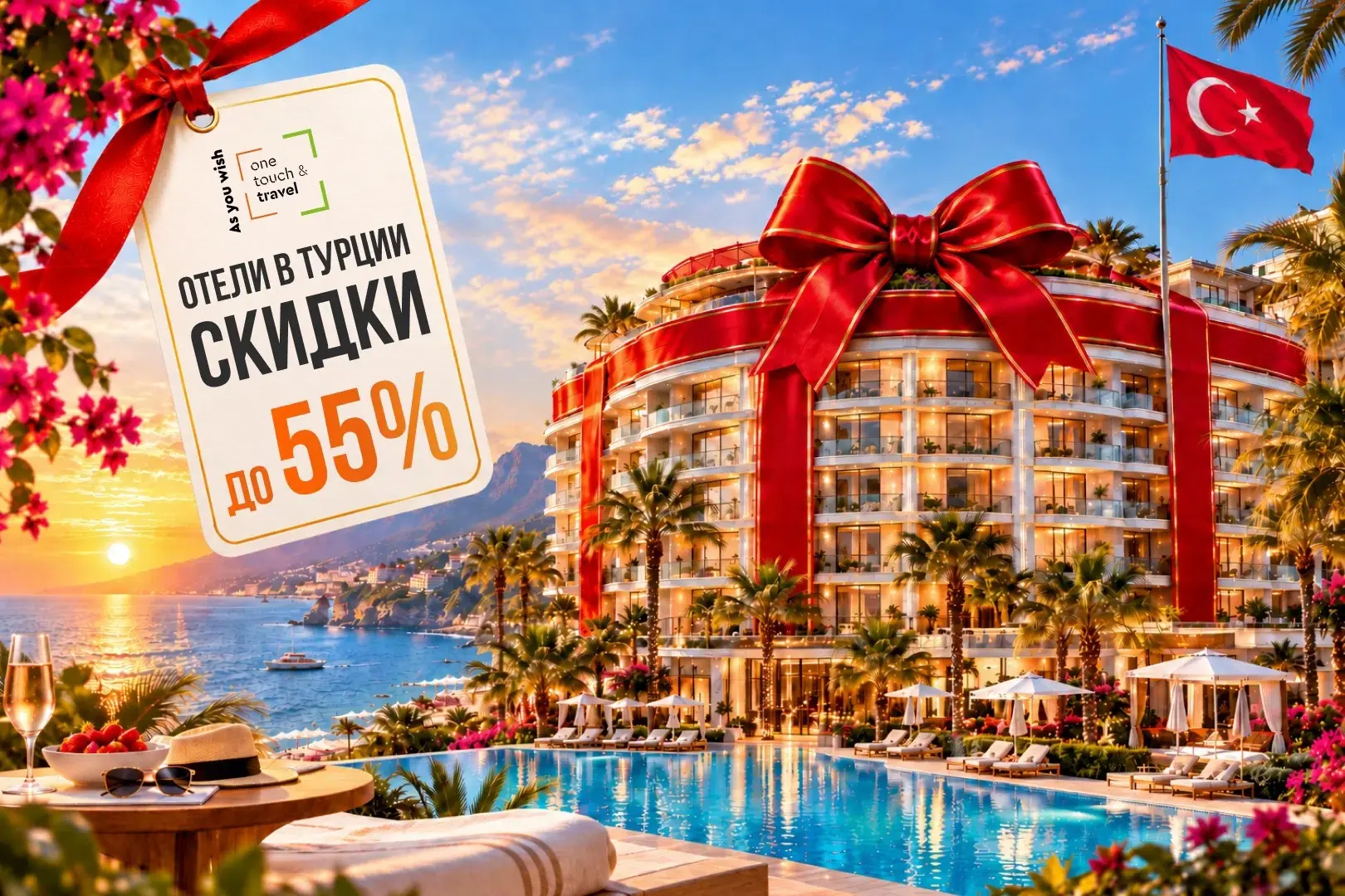 Раннее бронирование Турции: лучшие отели со скидкой до 55%🇹🇷🤩