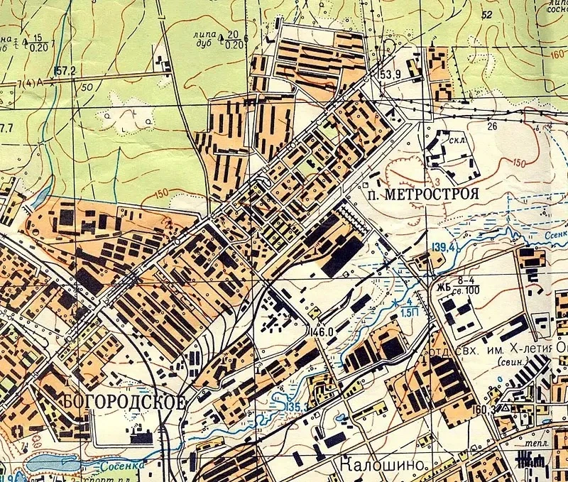 Так выглядел наш Метрогородок на карте Москвы 1964 года🔖