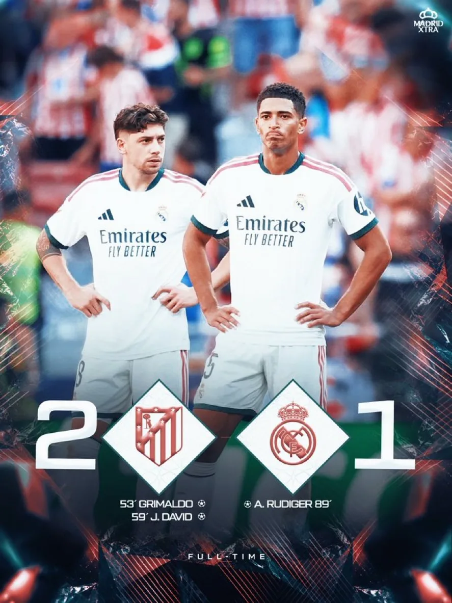 🏁 «Реал» уступил в дерби — 1:2.