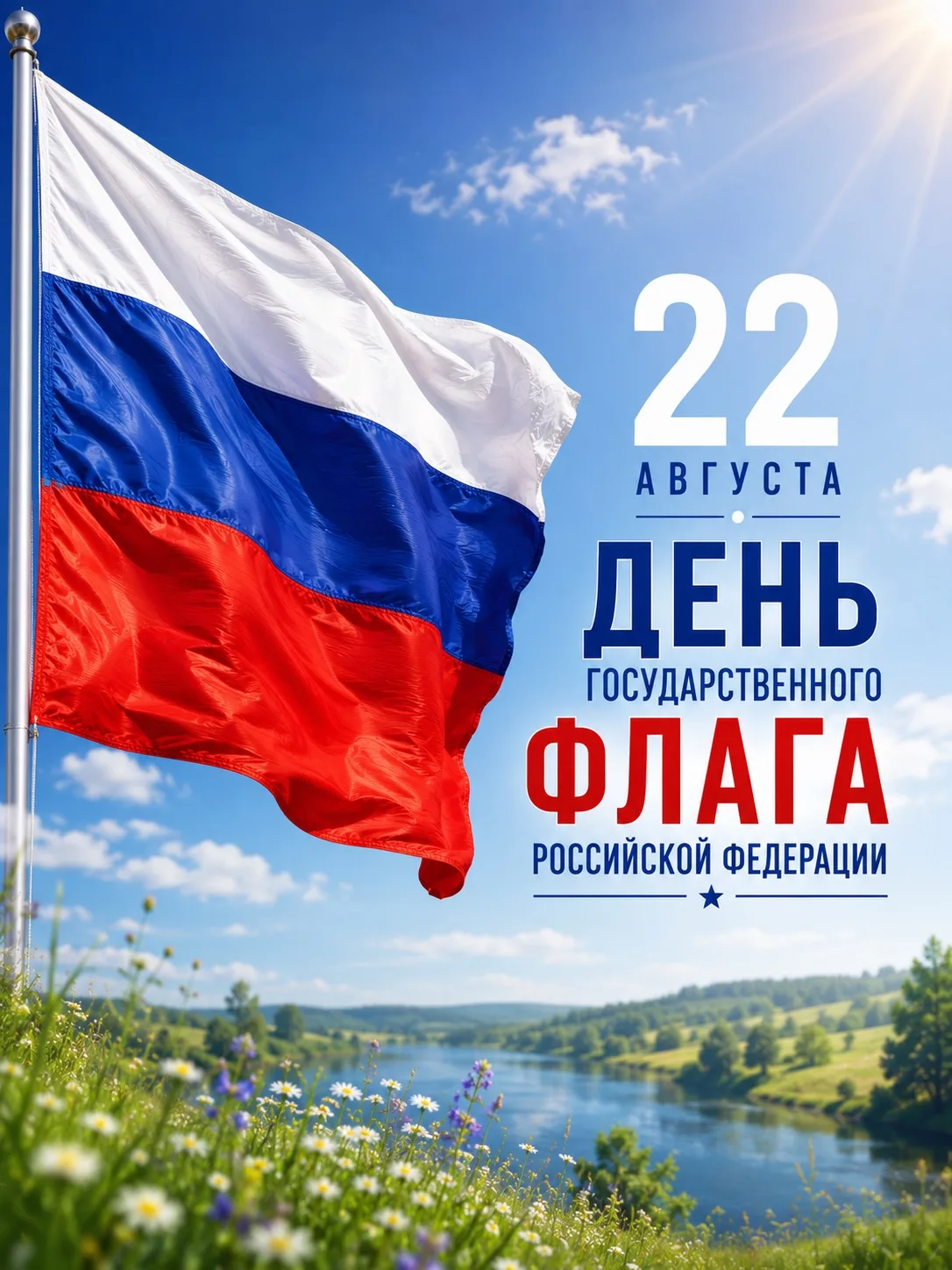 🇷🇺 22 августа — День Государственного флага Российской Федерации!