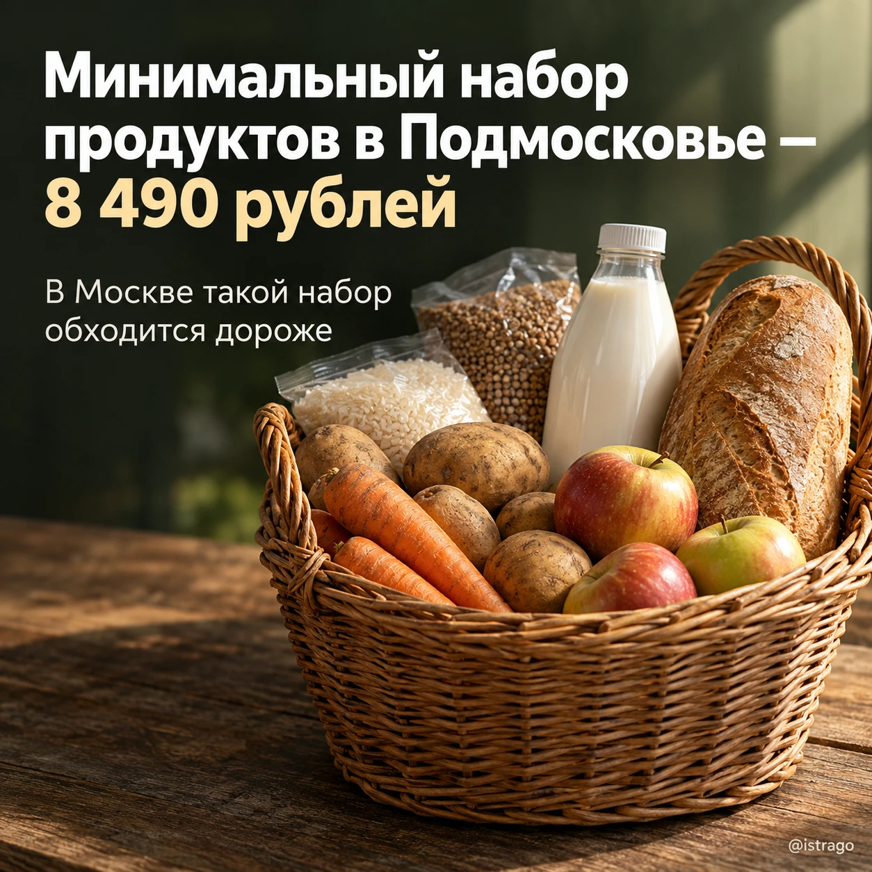 🛒 Продуктовая корзина в Подмосковье дешевле московской