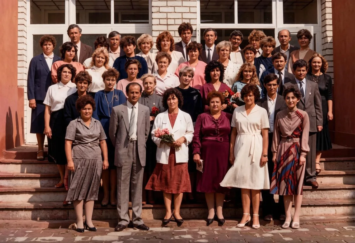 "Время назад". 1 сентября 1988 года. Первый преподавательский состав на открытии 4-ой к...