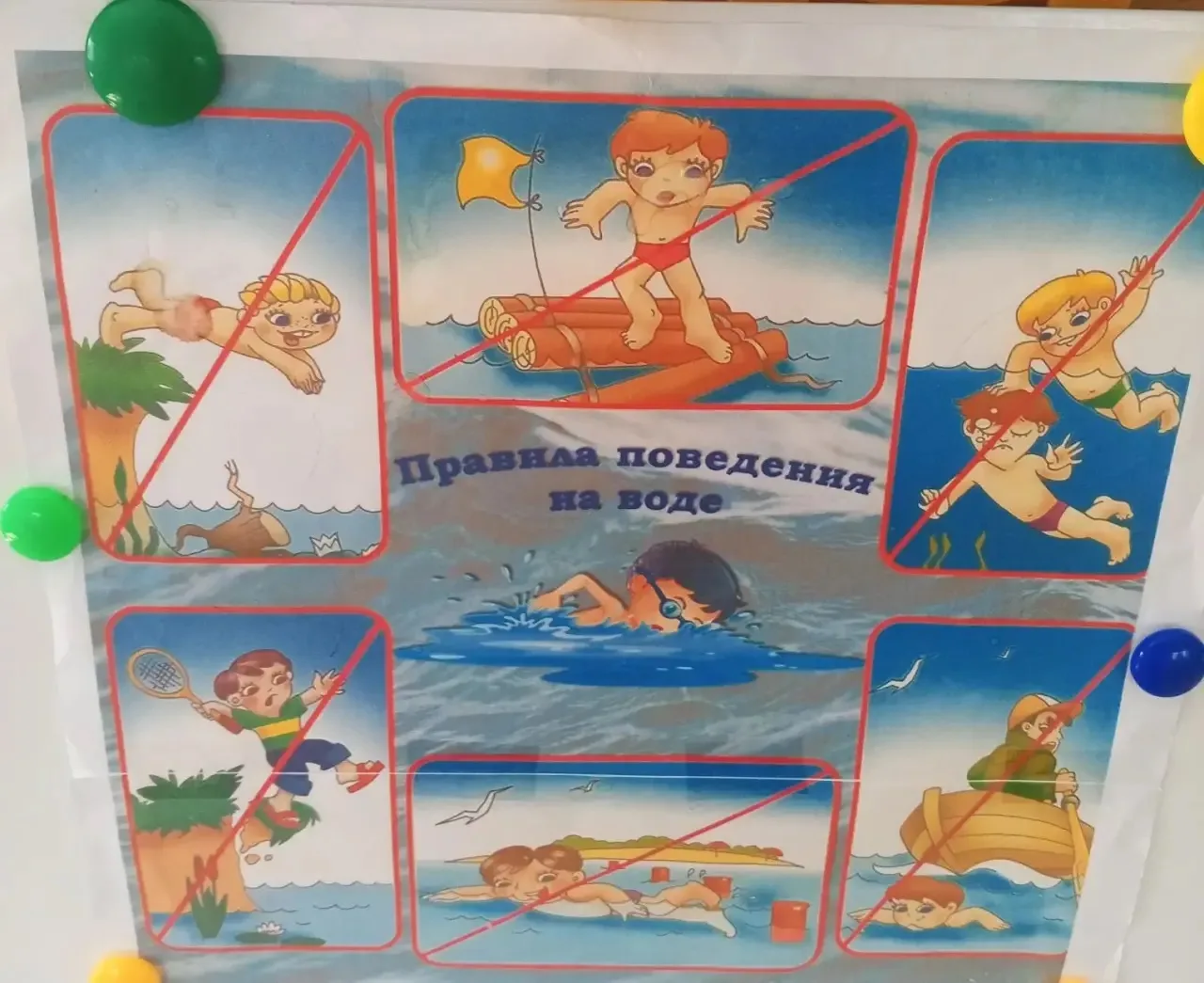 В группах "Дельфинчики" и "Жемчужинки" прошла беседа о безопасном поведении на водоёмах в летний пер