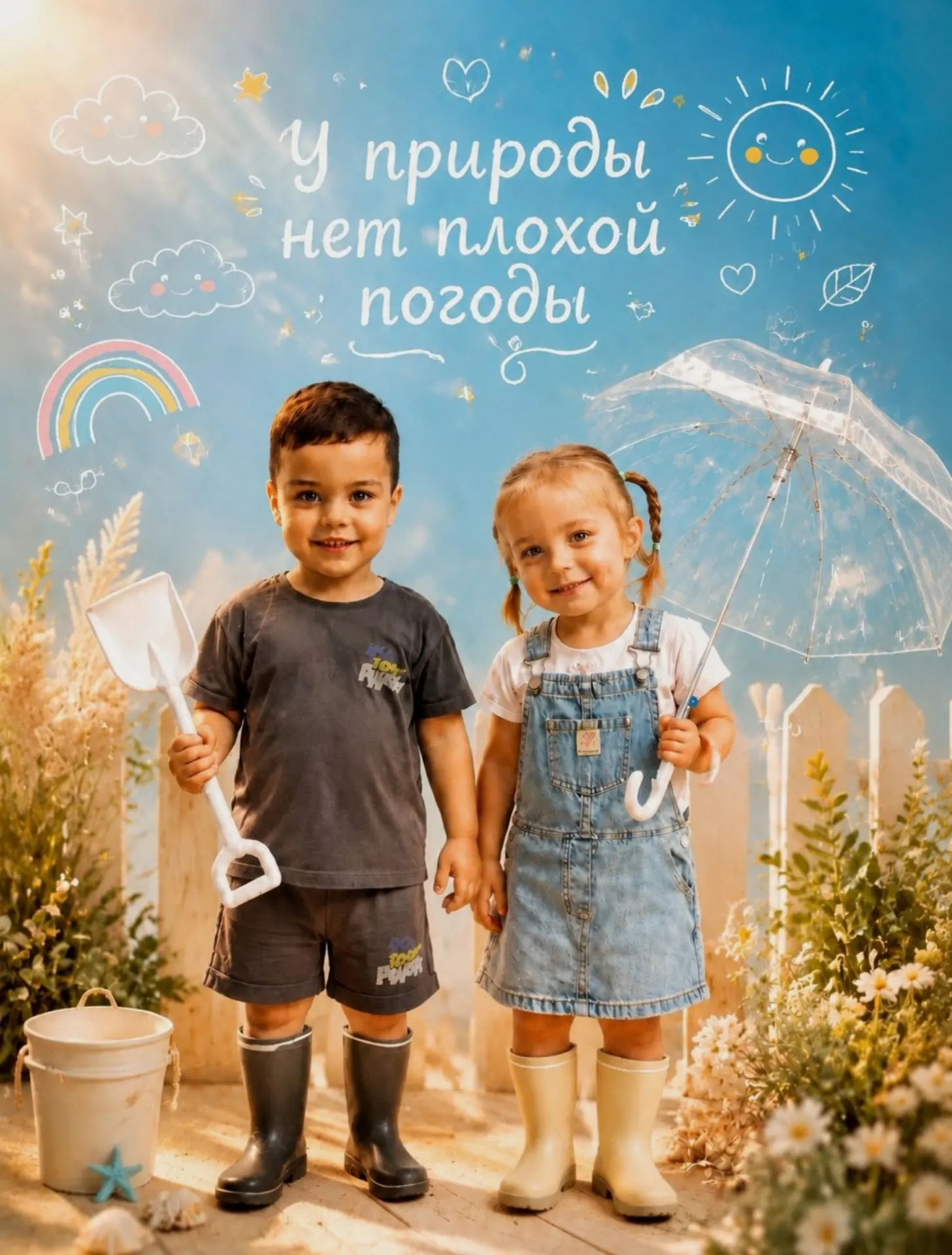 🌦 Дождь или солнце — у нас всегда отличная погода! 

Дорогие родители! 
За окном может быть любая п
