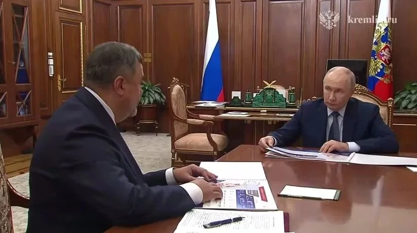 Встреча врио Главы Республики Дагестан Фёдора Щукина с Президентом Российской Федерации...