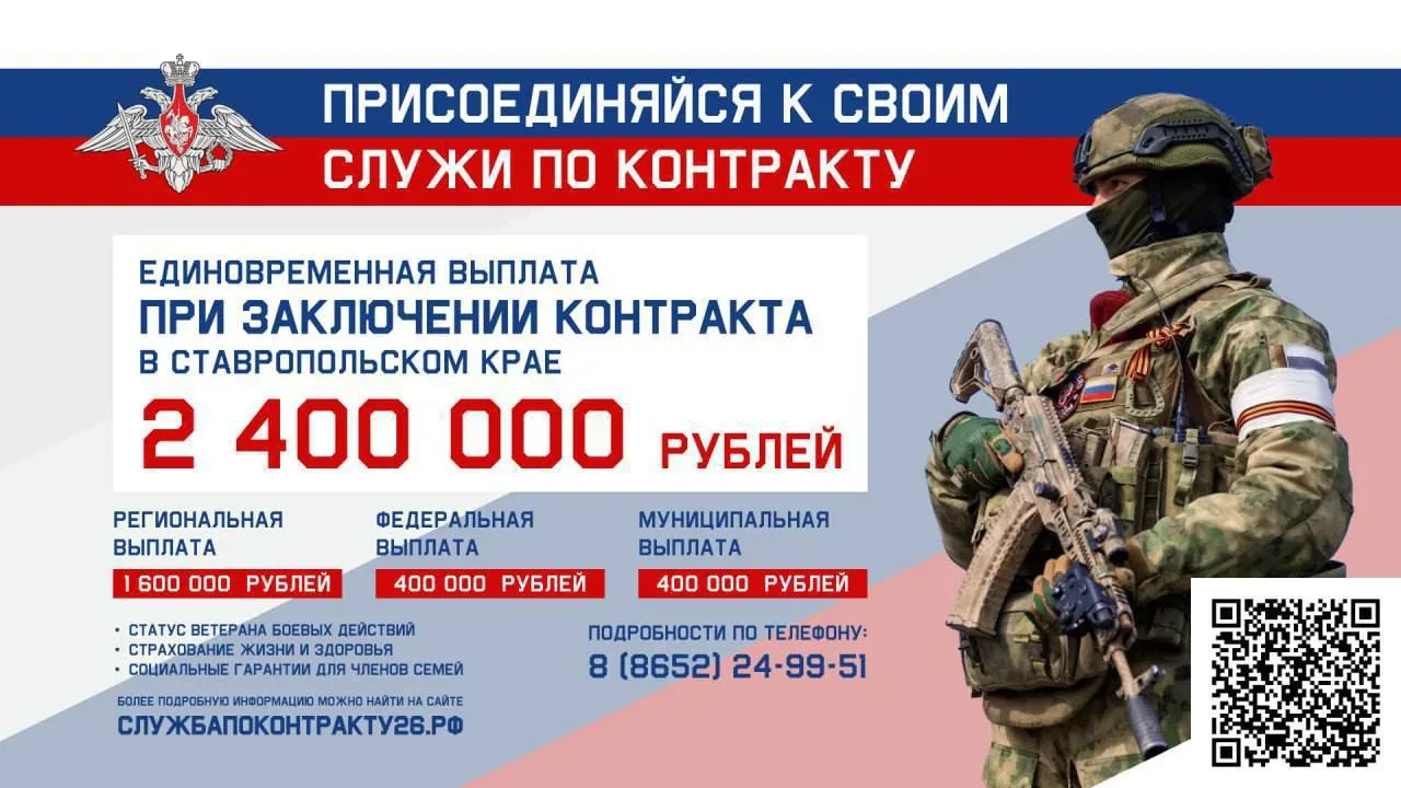 Министерство обороны Российской Федерации продолжает вести отбор на военную службу по контракту.  По