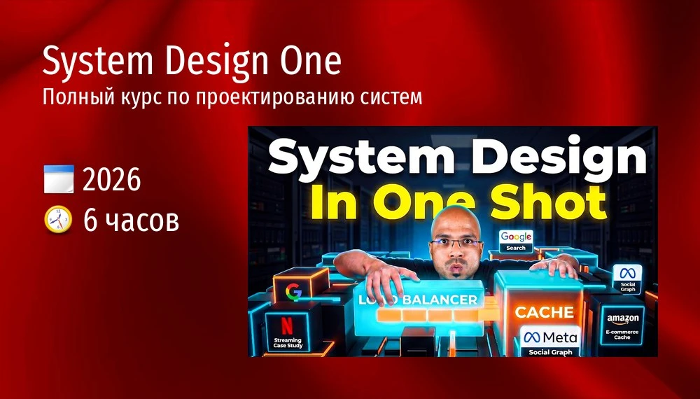 System Design One Shot Full Course
Полный курс по проектированию систем

🗓 2026 ⏰ 6 часов

Курс под