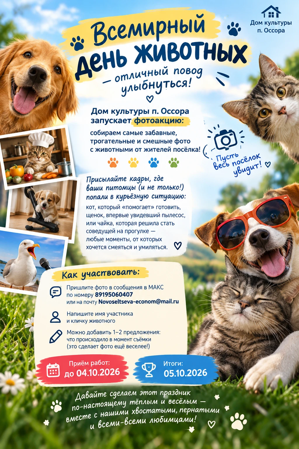 🐾 Всемирный день животных — отличный повод улыбнуться! 🐾
