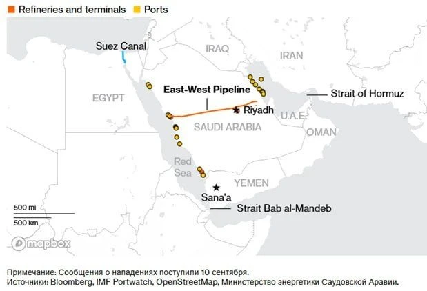 Саудовская Аравия запустила нефтепровод «Восток-Запад»