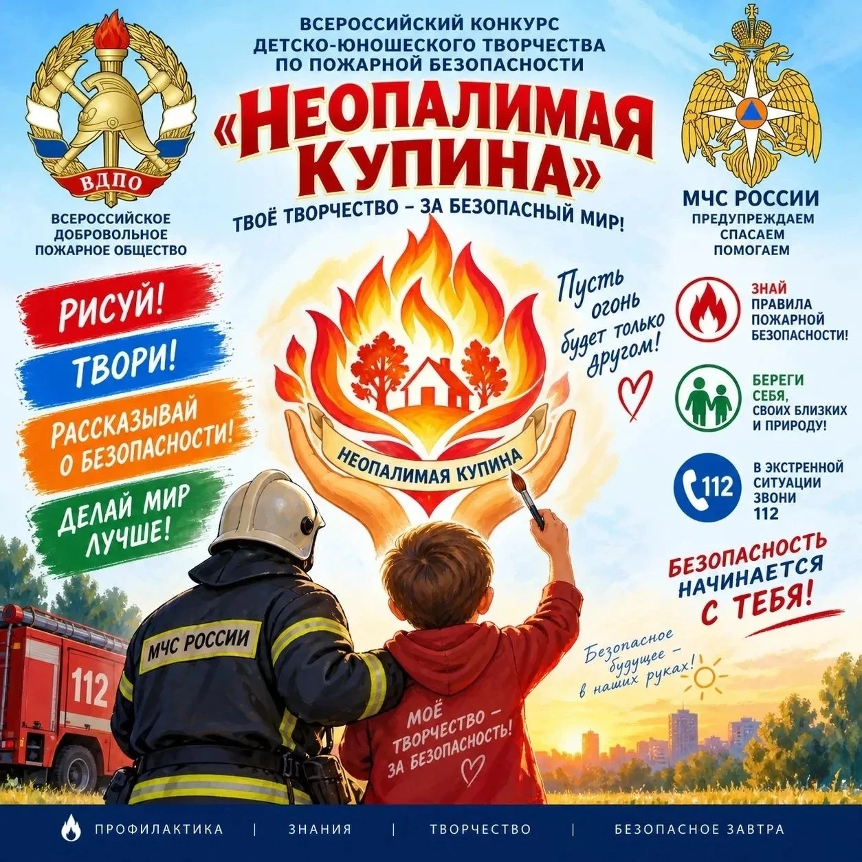 С сентября стартует Всероссийский конкурс детско-юношеского творчества по пожарной безо...