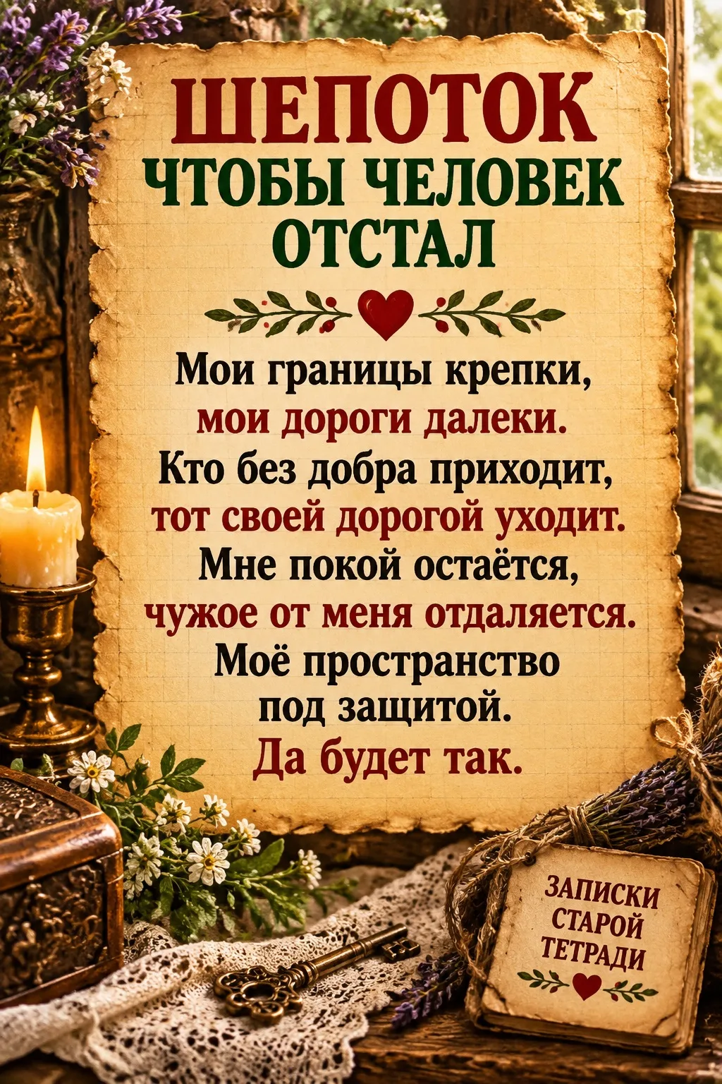 Зажгите свечу или просто сядьте в тишине, положите руку на сердце и спокойно скажите сл...