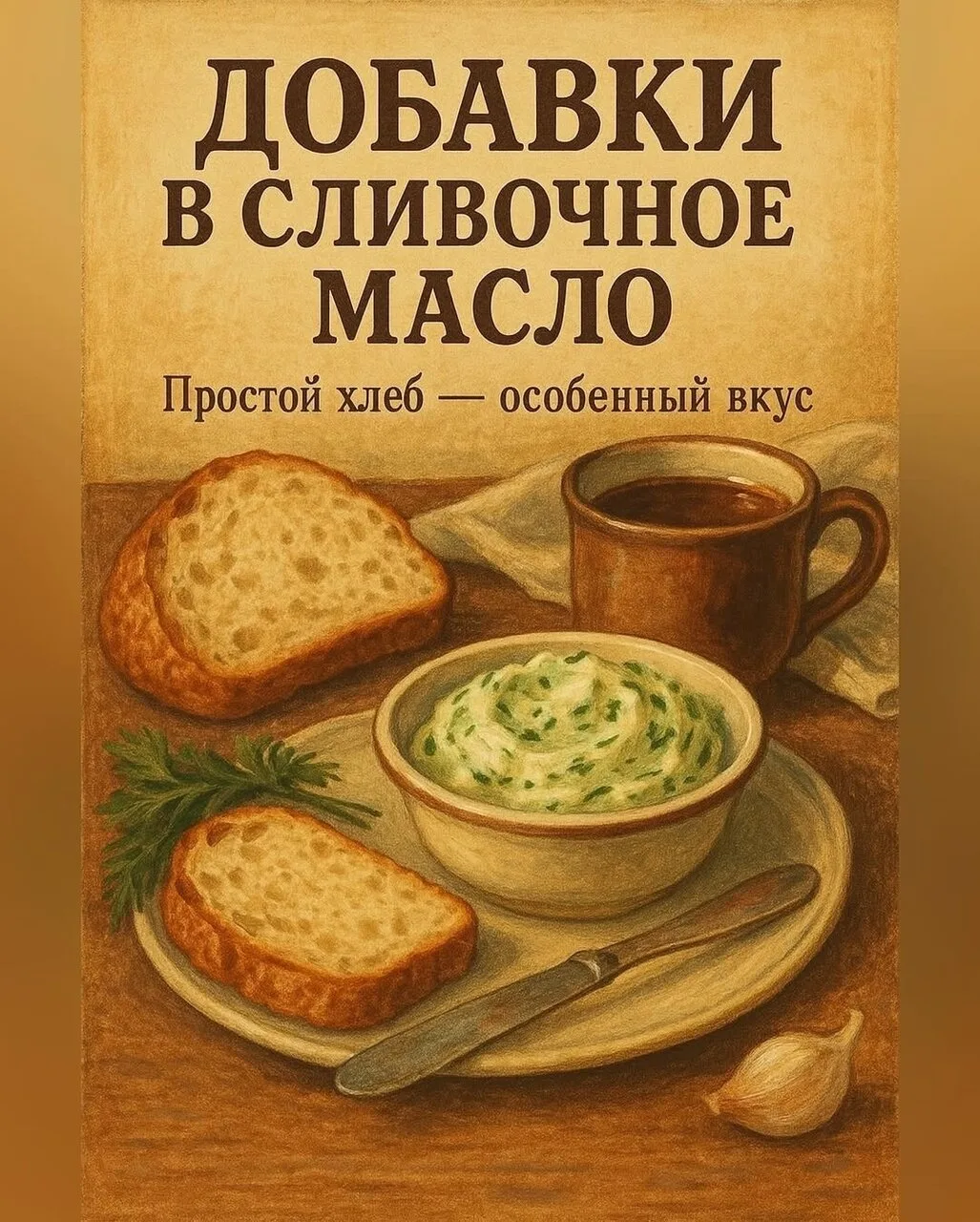 Кусочек хлеба, ложка мягкого масла… А теперь представь — аромат чеснока и зелени, тёплы...
