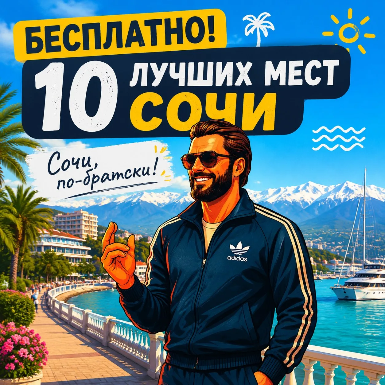 ❌Стоп! Не трать деньги!  
В Сочи есть места круче платных экскурсий — и вход туда 0 ₽. Сохраняй нашу