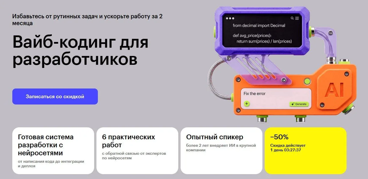 Вайбкодинг — выход из кризиса для эдтехов в сфере ДПО. Не секрет, что этот рынок стабильно падает.

