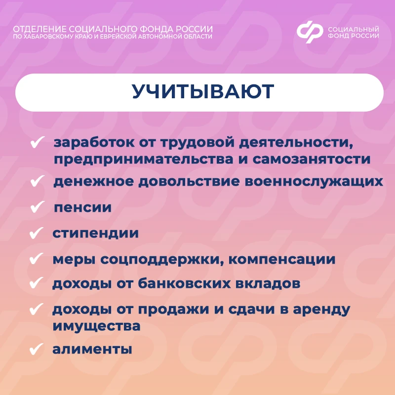Что войдет в расчет дохода, и что не будет в нем учтено при назначении единого пособия?   Подсказки 