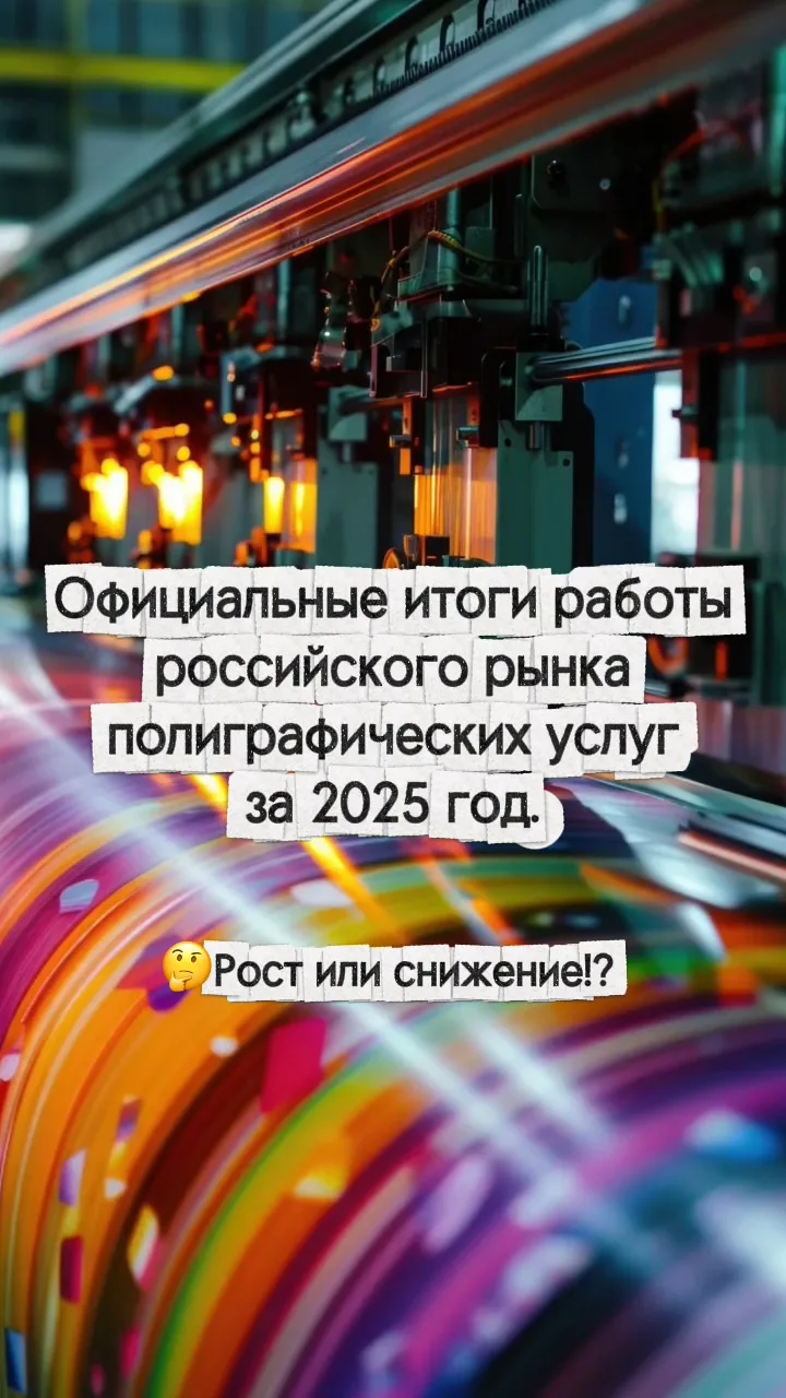 ❗ По итогам 2025 года объём российского рынка полиграфической деятельности и копировани...