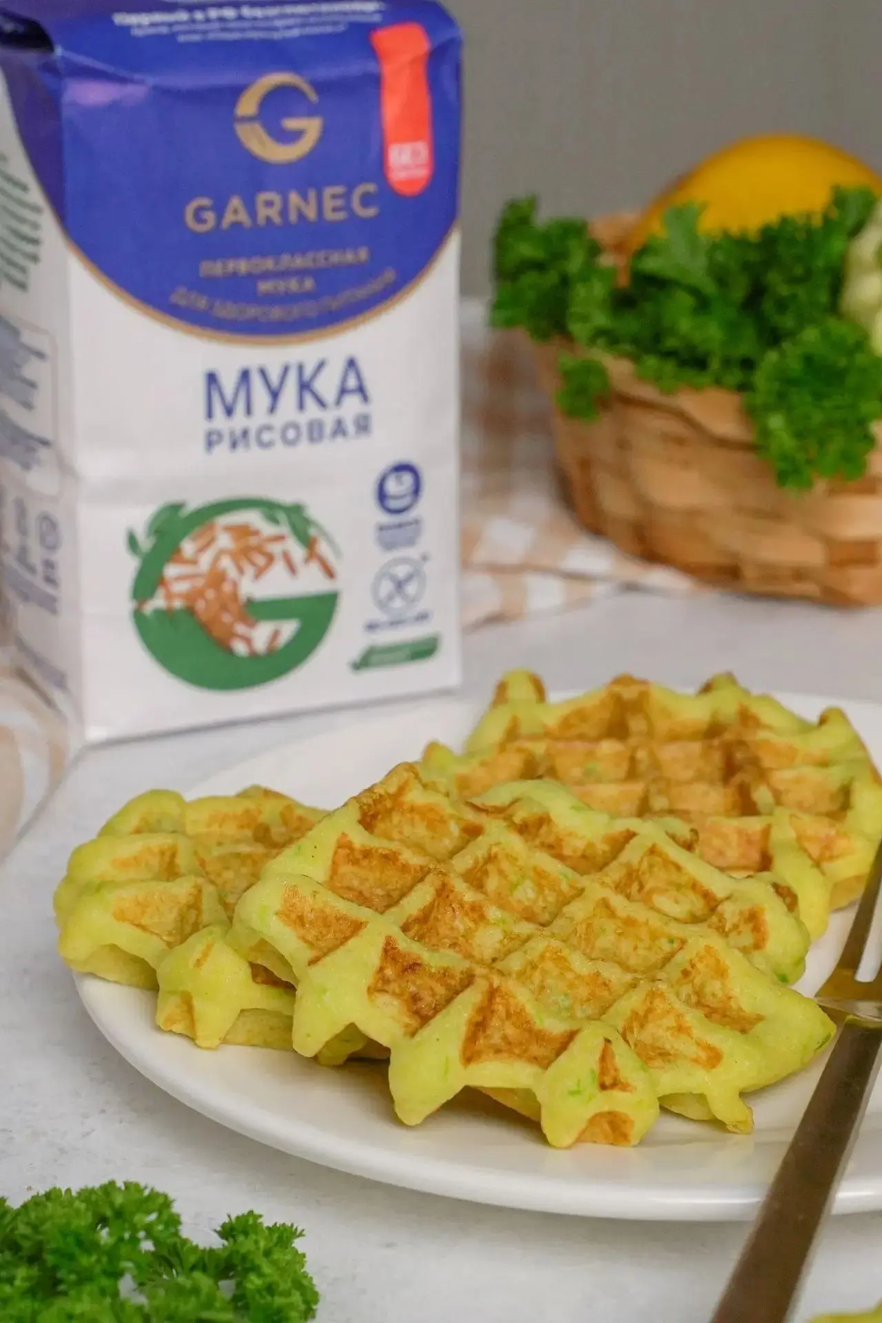 Кабачковые вафли на рисовой муке Garnec