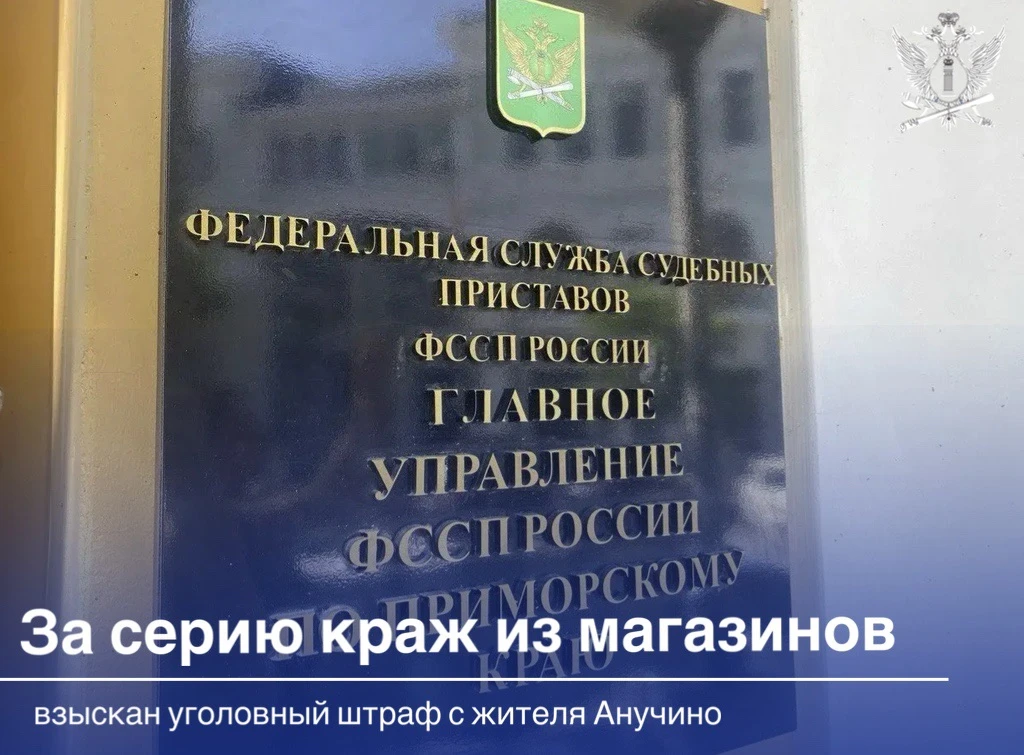 #новости 

🏬 В конце 2025 года 37-летний житель с. Анучино совершил кражи в трёх продуктовых магази