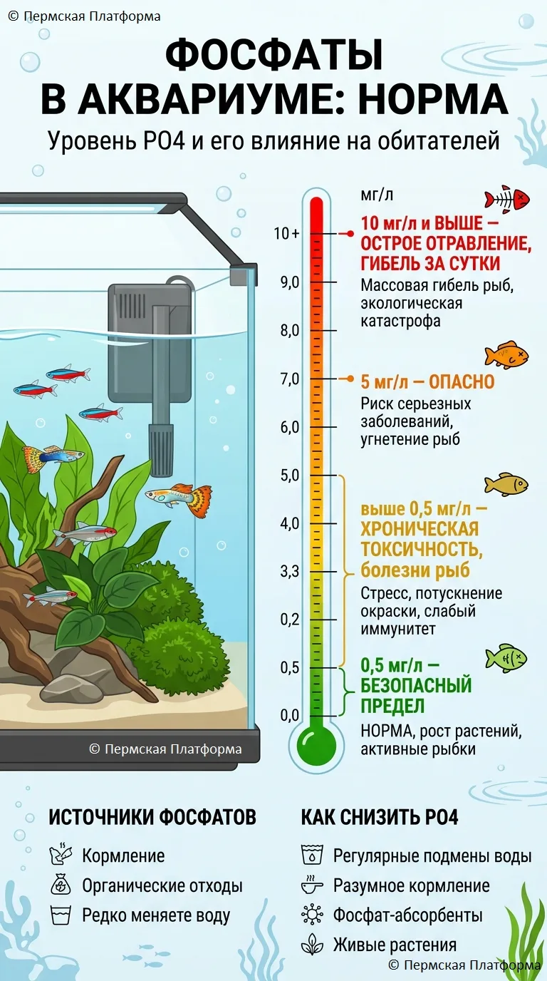 🐟 ФОСФАТЫ В АКВАРИУМЕ: тихий убийца, о котором молчат