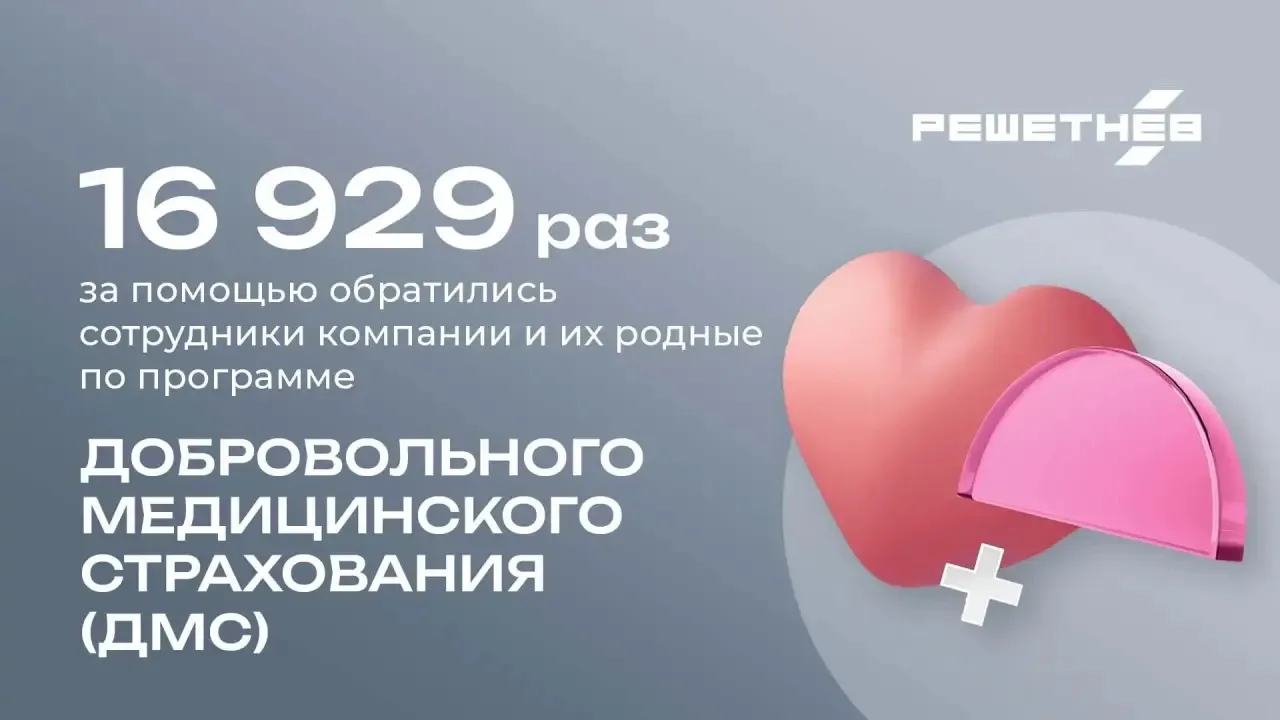 За десять месяцев действия программы добровольного медицинского страхования АО «РЕШЕТНЁВ» сотрудники