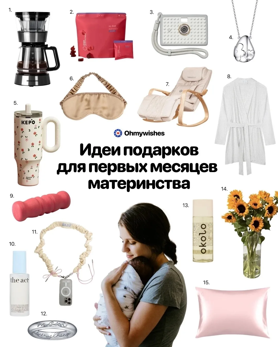 🍼 C заботой о маме: что подарить в первые месяцы материнства