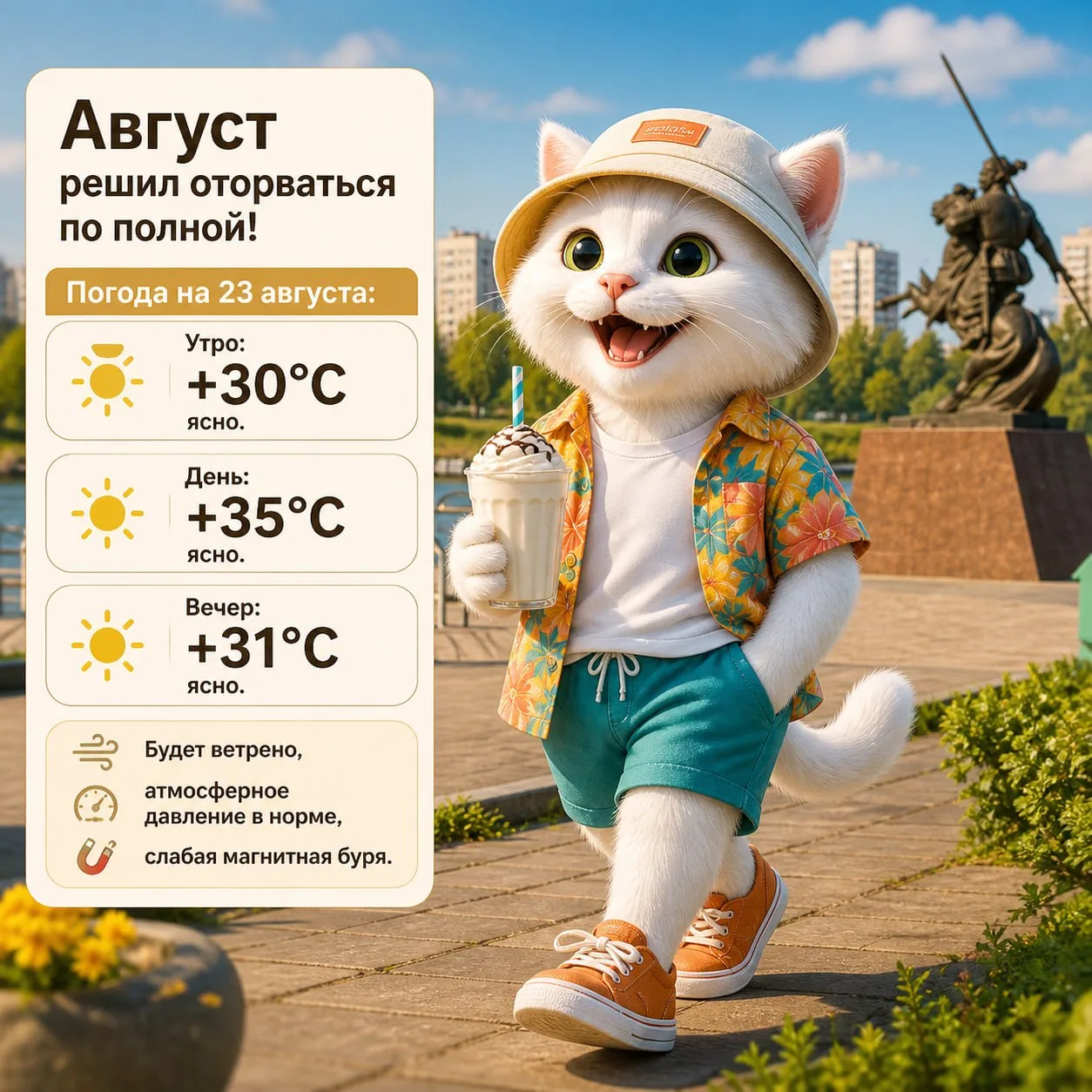 Август решил оторваться по полной!