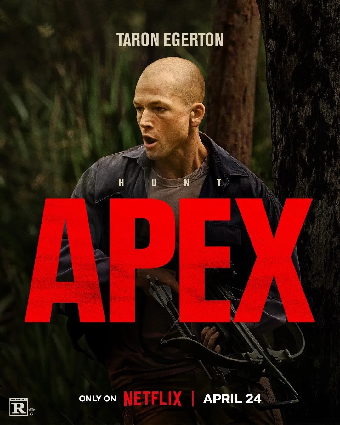Появились новые постеры боевика Apex с Шарлиз Терон и Тэроном Эджертоном.