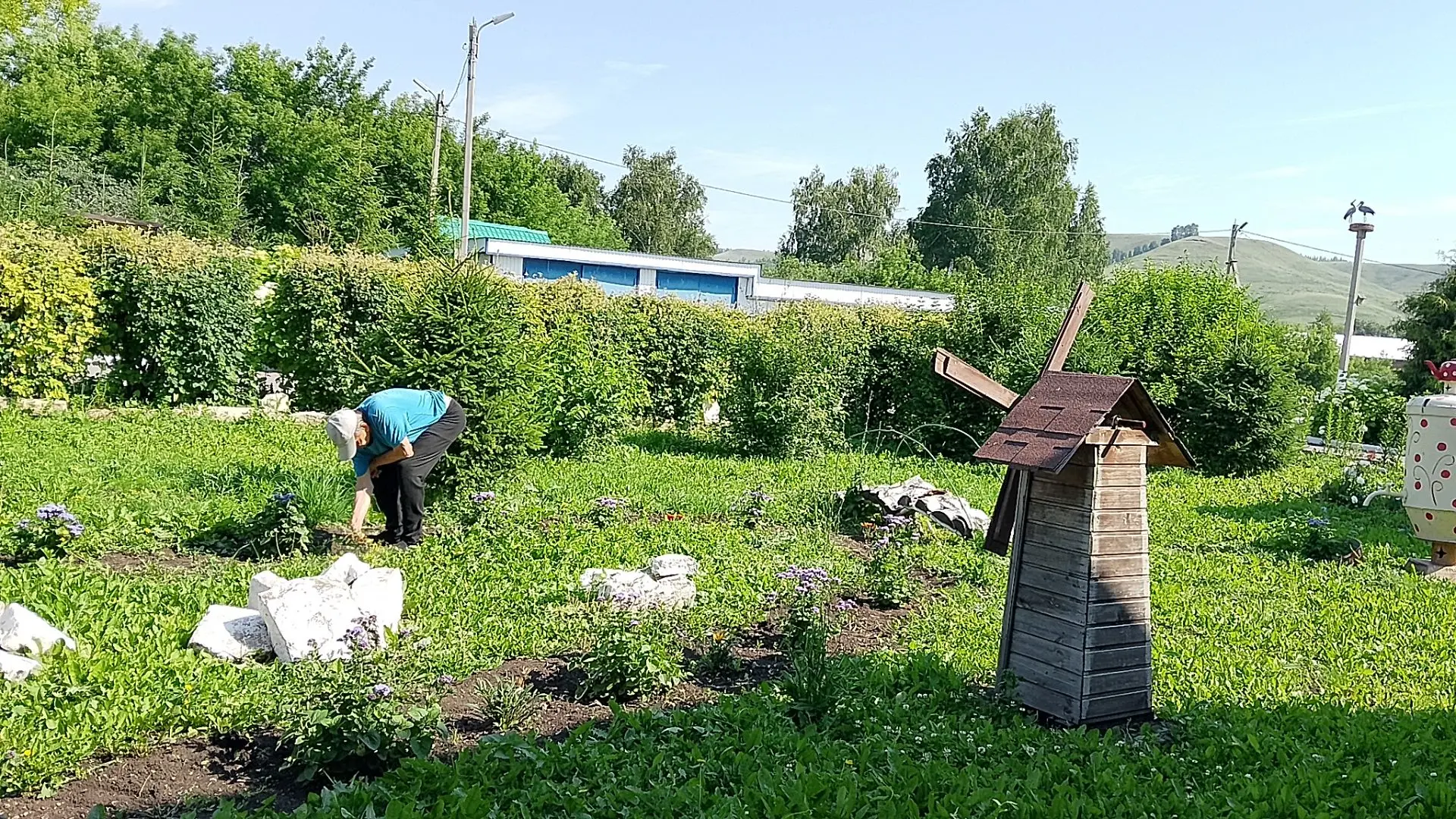 🌱Трудотерапия - помощь в уборке территории.